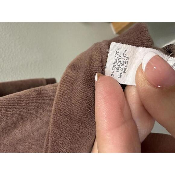 Aerie Brown Velour Pullover Sweatshirt, Small - Picture 7 of 7
